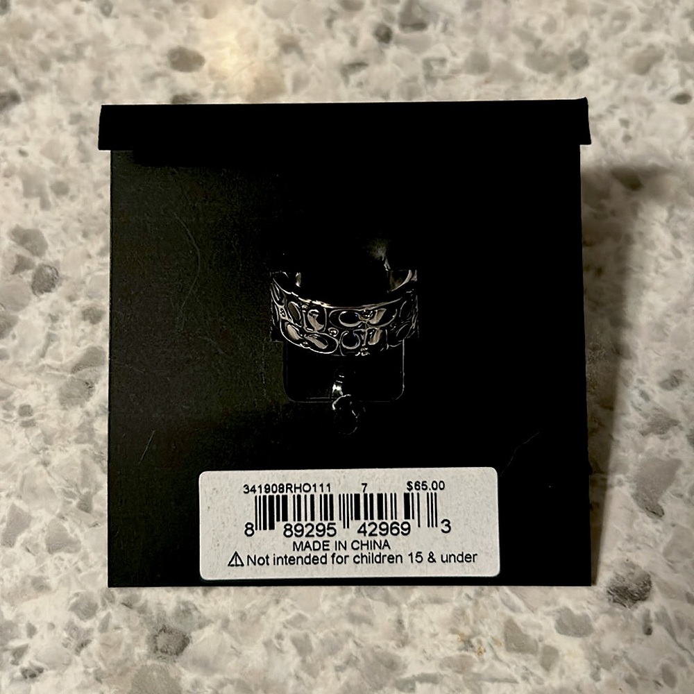 Coach Signature “C” Silver  Ring - Picture 2 of 2